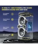 W-KING T11 Bärbara Bluetooth-högtalare, I100W RMS, PX6 Vattentät, V5.3