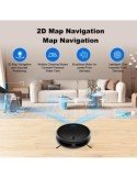 LIECTROUX L200 Robot Vacuum Cleaner & Wet Mop Combo,Smart Mapping,WiFi